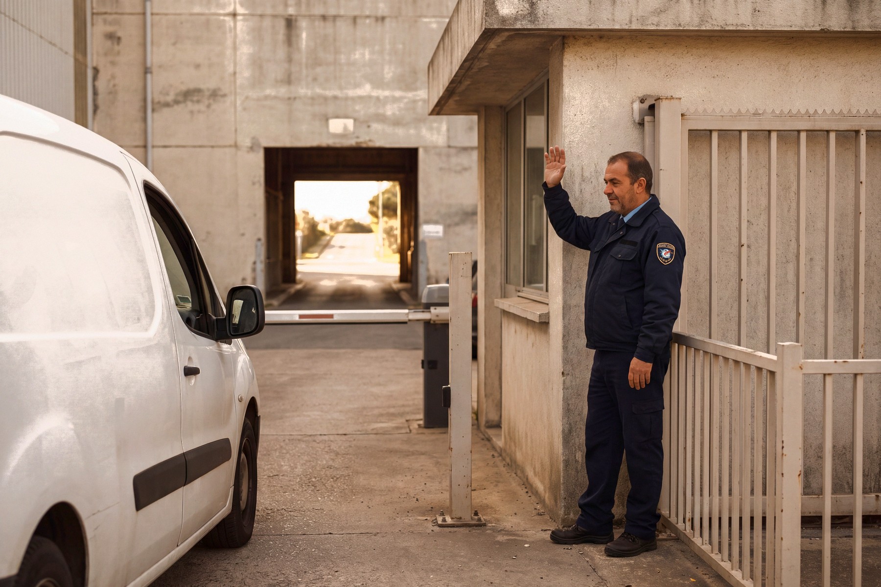 A security officer on duty
